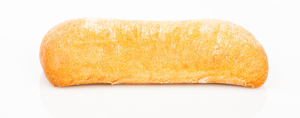 assortment of baked bread isolated on white background