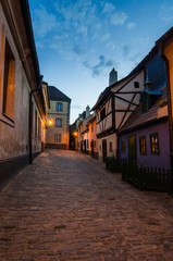 Little medieval houses on Golden Lane,Praha