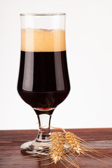 glass of beer on table