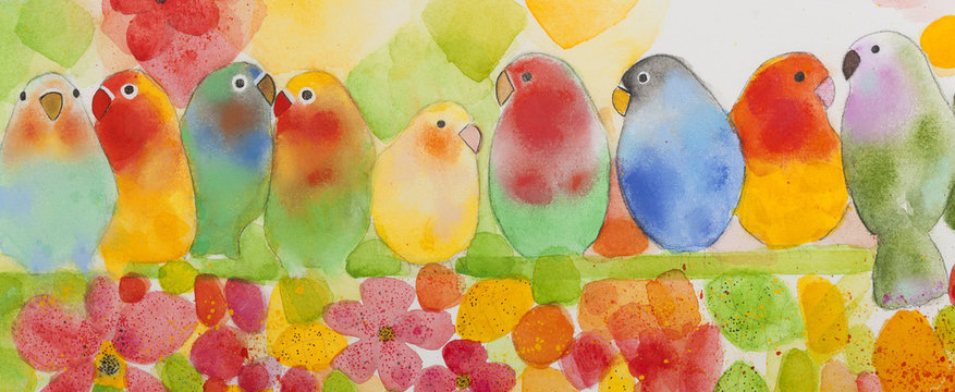 Lovebirds paint.