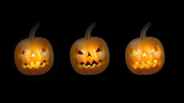 flackernde Halloween-K&uuml;rbisse