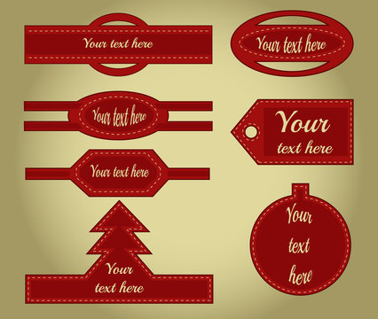 Colection of decorative strips with motion of Christmas