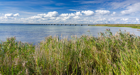 Summer panorama for bridge to Oland island