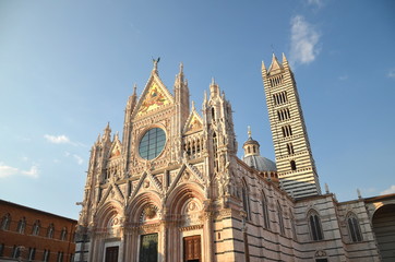Wspaniała marmurowa katedra Sienie, Włochy