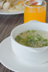 rice soup , asian food