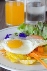 salad and egg