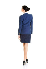 Rear view of young beautiful businesswoman