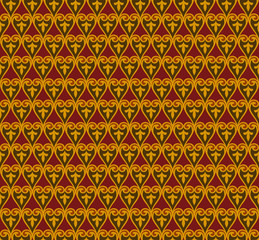 Vintage floral vector background. Flourish seamless pattern