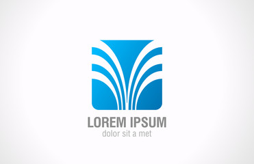 Logo Square business technology abstract design