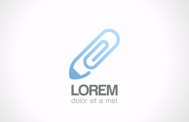 Logo pen clip vector icon design. Business concept.