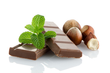Closeup detail of chocolate parts