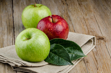 Apples in a napkin