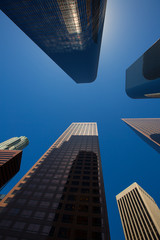 Obraz premium LA Los angeles downtown skyscrapers buildings