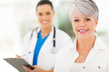 senior woman in doctor's office