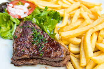 Delicious juicy steak beef meat