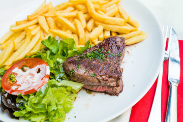 Delicious juicy steak beef meat