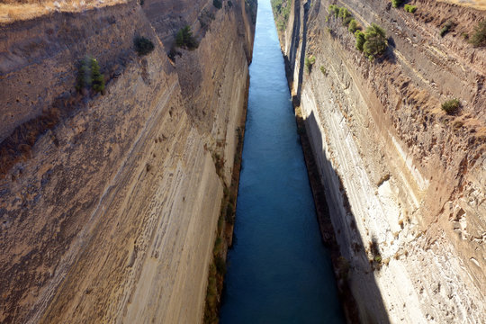 Le Canal de Corinthe en Gr&egrave;ce