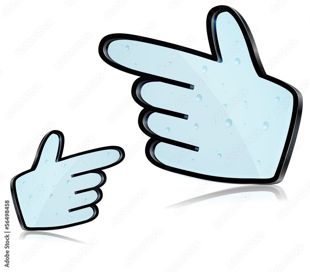Poster 3d pointers with a transparent middle