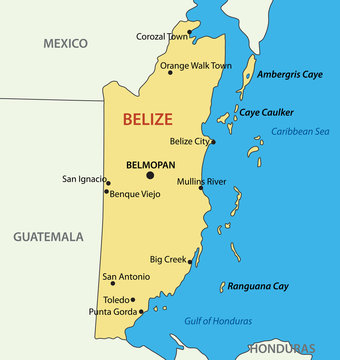 Belize - vector map