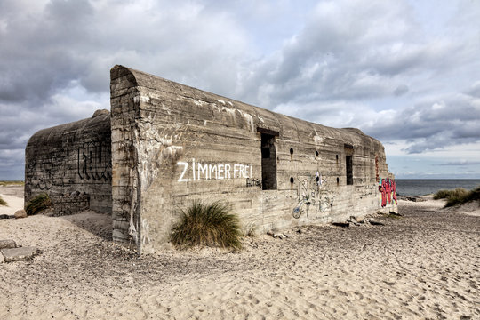World war two bunker on Grenen in Skagen