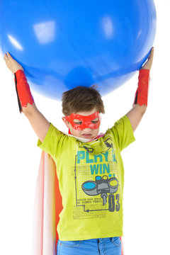 Junge als Superheld