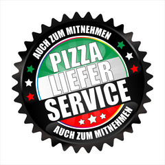 Bügel Button Kranz black Pizza Lieferservice