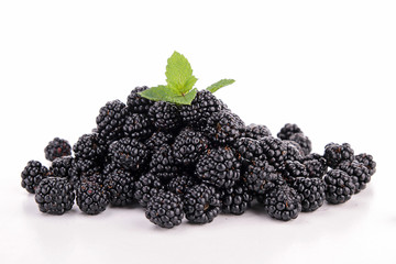 isolated blackberries