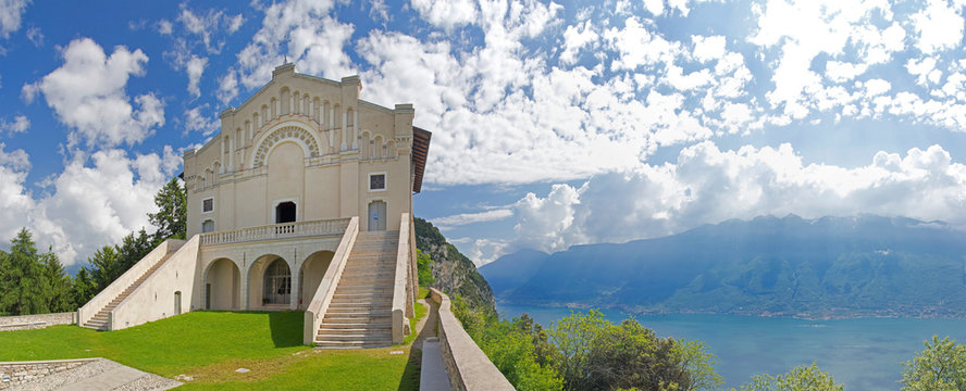 Madonna di Montecastello, Tignale, Gardasee, Aussicht, Mann
