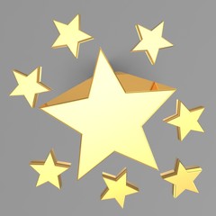 Obraz premium 3d golden stars