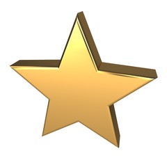 3d golden star