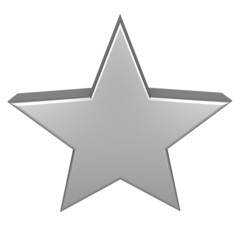 3d silver star