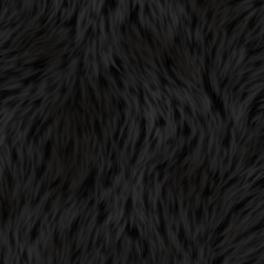 Lovely Black Fur Background Texture