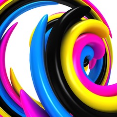 3d abstract cmyk background