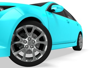 Fototapeta na wymiar Sport car isolated on white