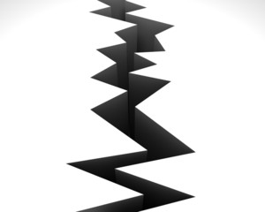 3d abyss on white background