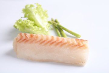 grilled cod fish steak