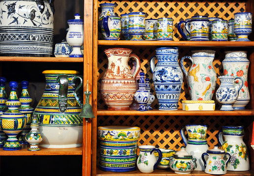 Ceramic crafts for sale in the shop