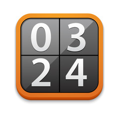 Vector counter or clock icon
