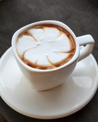 Cup of latte coffee