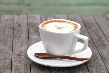 Cup of latte coffee
