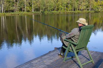 Luxury lake fishing in september