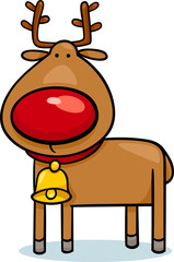 cute christmas reindeer cartoon