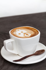 Cup of latte coffee