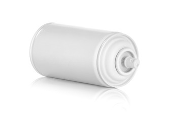 white spray can