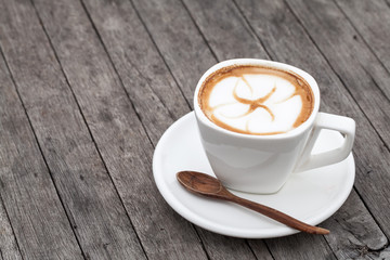 Cup of latte coffee