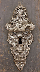 Wonderful ornamented old door handle