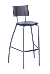 High bar stool isolated on white