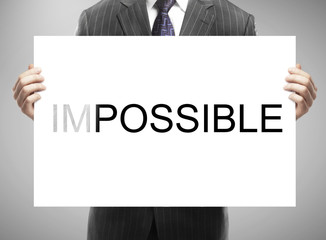 placard with impossible