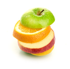 Mixed Fruit isolated on white background