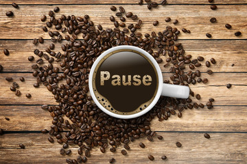 Kaffeetasse mit Pause